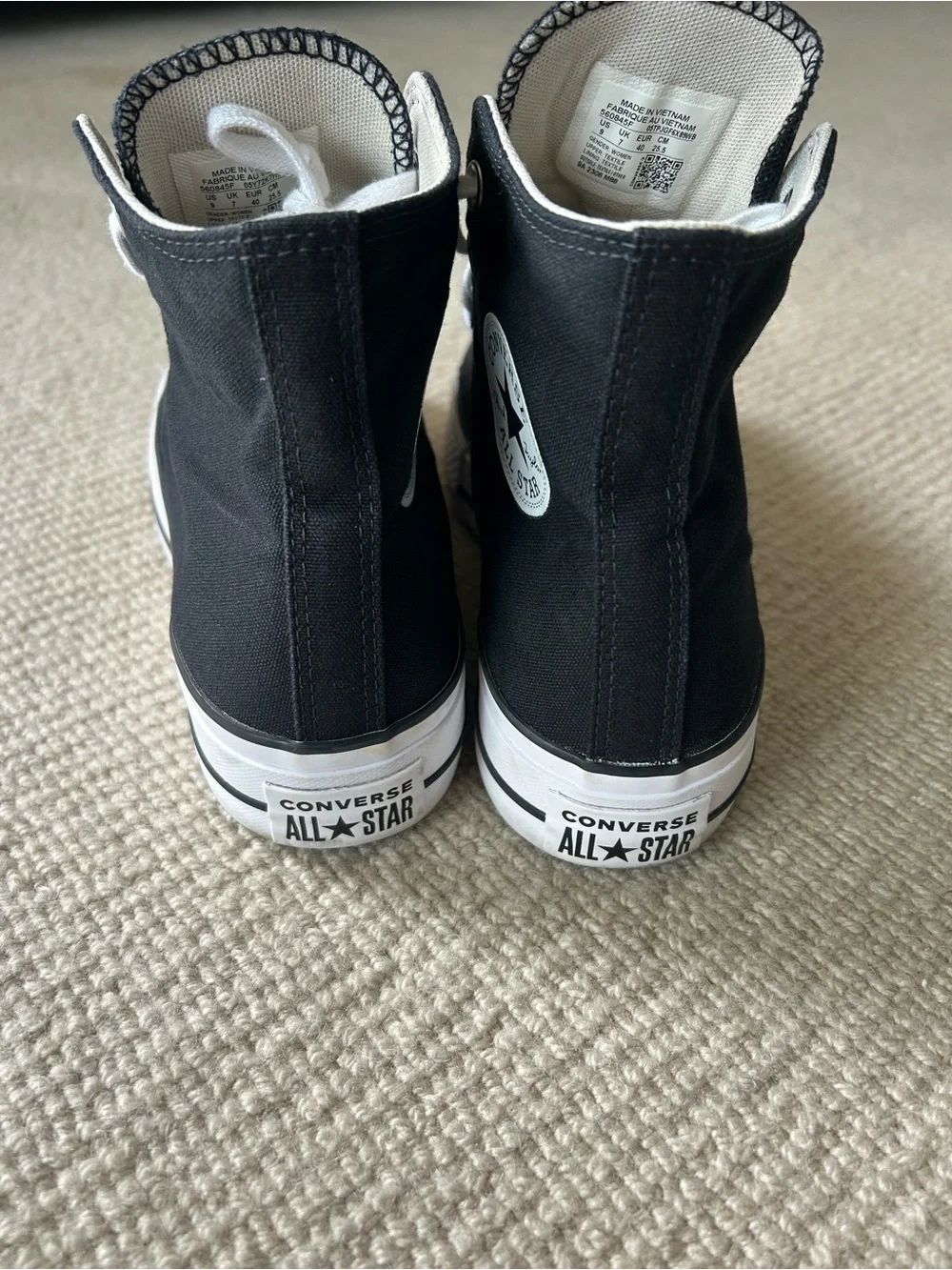 Converse Black and White High-Top Canvas Sneakers